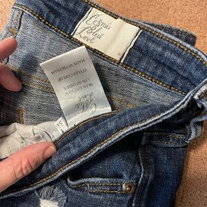 Cosmic Blue Love Distressed Jeans Size 31 from Stitch Fix
